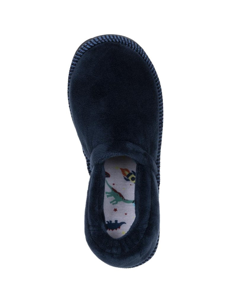 Plush Stokie Slippers Navy (Size 4-13) Younger Boy