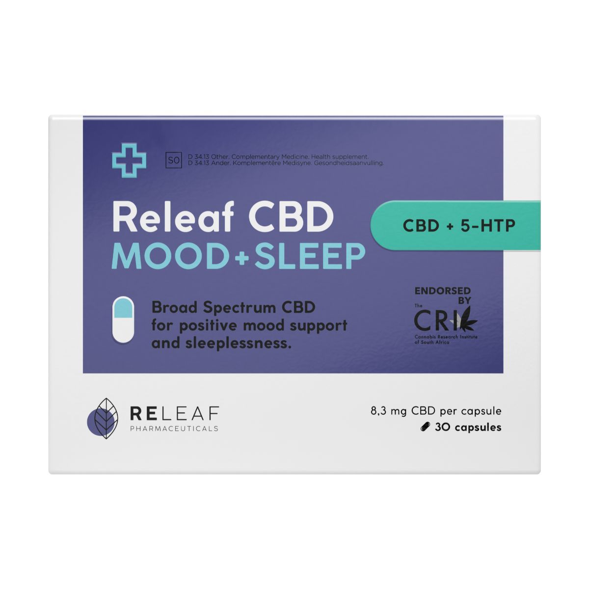 Releaf Cbd Moodsleep Capsules 250mg 30s