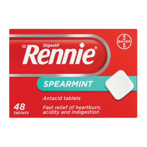 Rennie Antacid Spearmint 48 Tabs