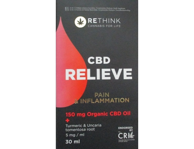 Rethink Cbd Relieve Oil 150mg 30ml