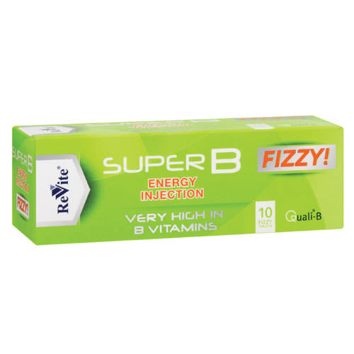 Revite Super B Energy Injection Fizzy Tablets 10s