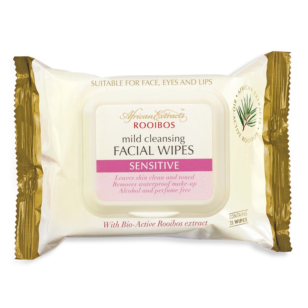 Rooibos Mild Cleansing Facial Wipes Sensitive 25's