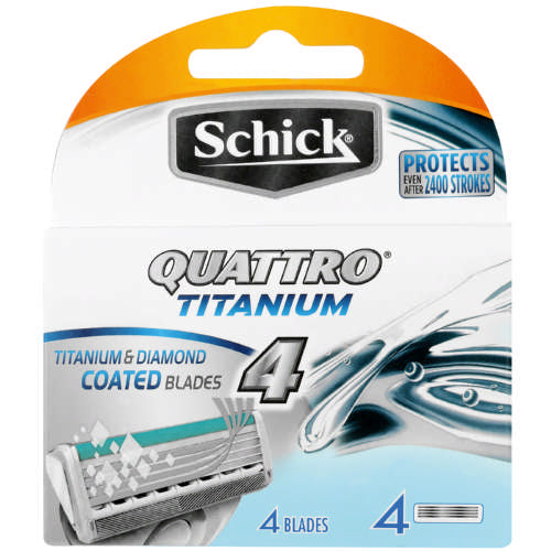 Schick Quattro 4 Titanium Replacement Cartridges 6 Cartridges