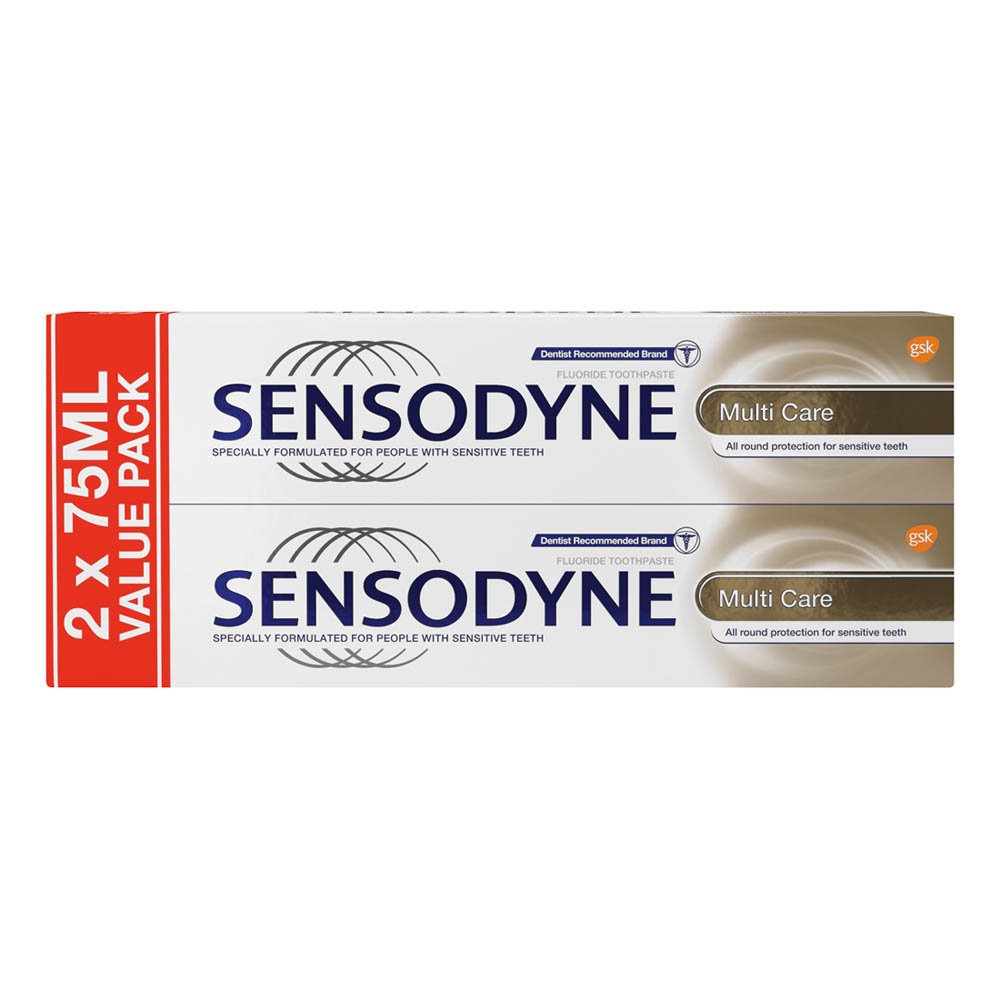 Sensodyne Toothpaste 2x75ml Multi Care Value Added Pack