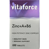 Vitaforce Zinc+a+b6 100 Tabs