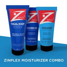 Zinplex Facial Combo - Facial Wash, Treatment Gel and Moisturizer combo