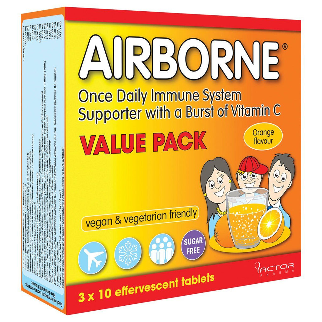 Airborne Effervescent Tablets 30's Orange