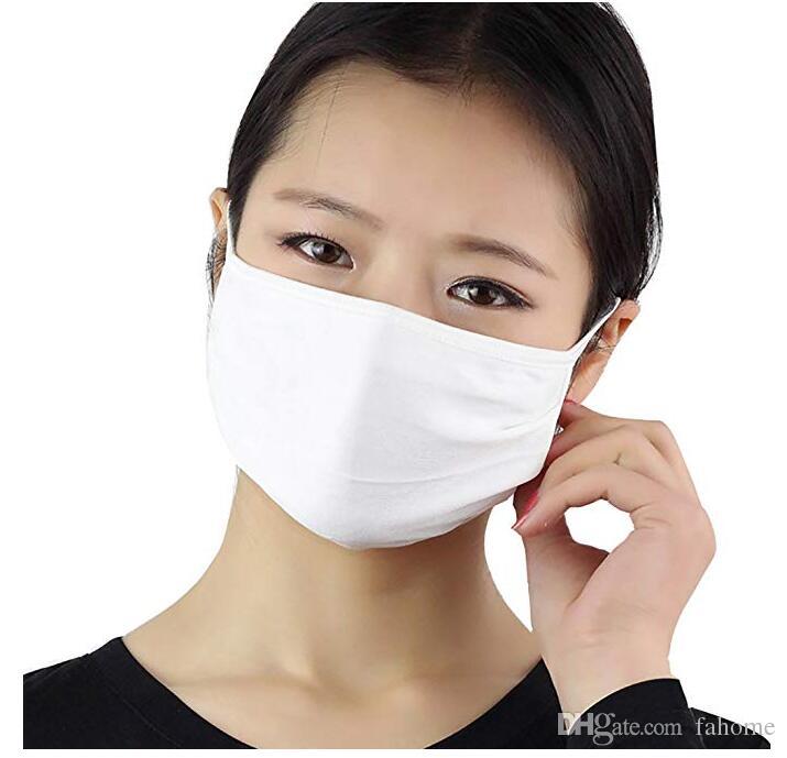 Face Mask - Plain White Cotton Reusable Washable  Cloth Face Masks (10 pack)-(Delivery via Post Office ONLY)