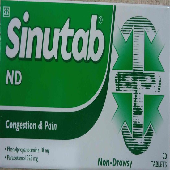 Sinutab Non Drowsy Tablets 20s
